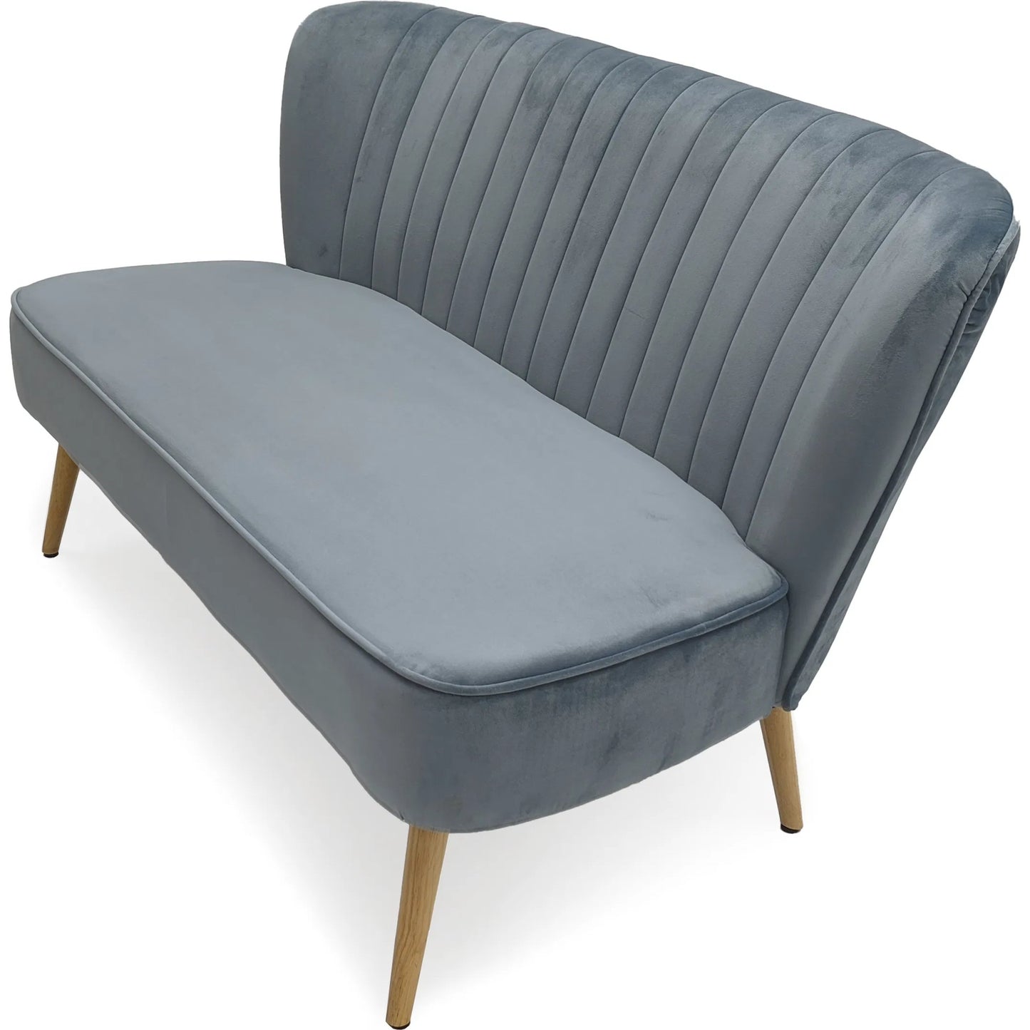 003 SI-2448720 | Additional Silo | Blue Velvet Bench by Zentique in pale blue velvet. Made from velvet in a unique style.