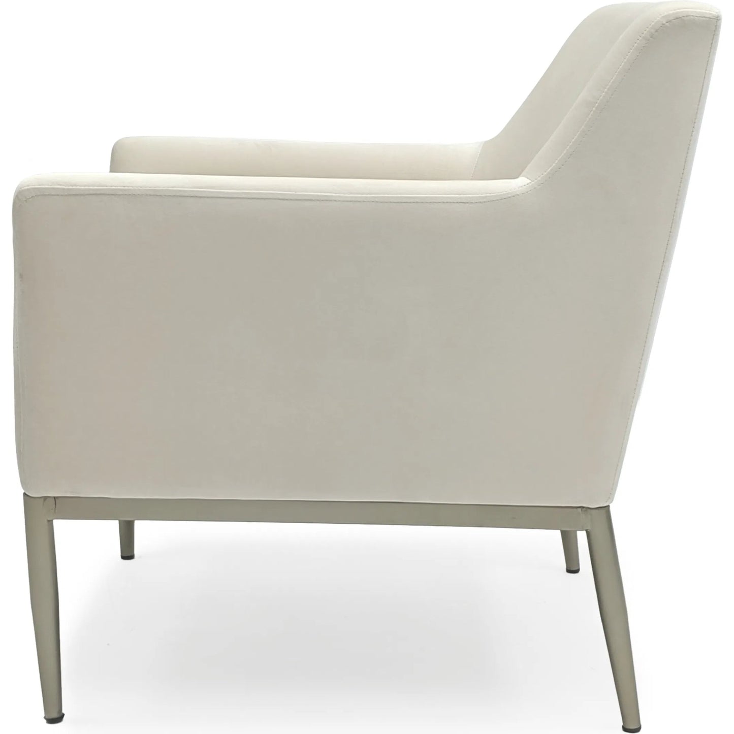 002 SI-2448998 | Additional Silo | White Velvet Arm Chair by Zentique in off-white velvet. Made from velvet in a unique style.