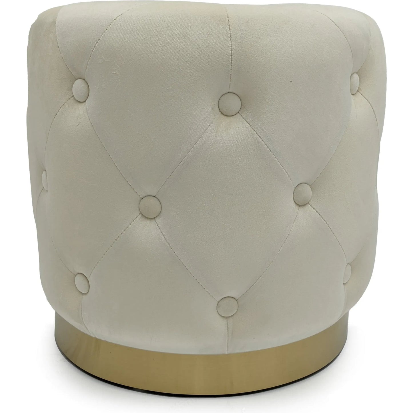 001 SI-2449000 | Primary Silo | White Velvet Stool by Zentique in white velvet. Made from velvet in a unique style.