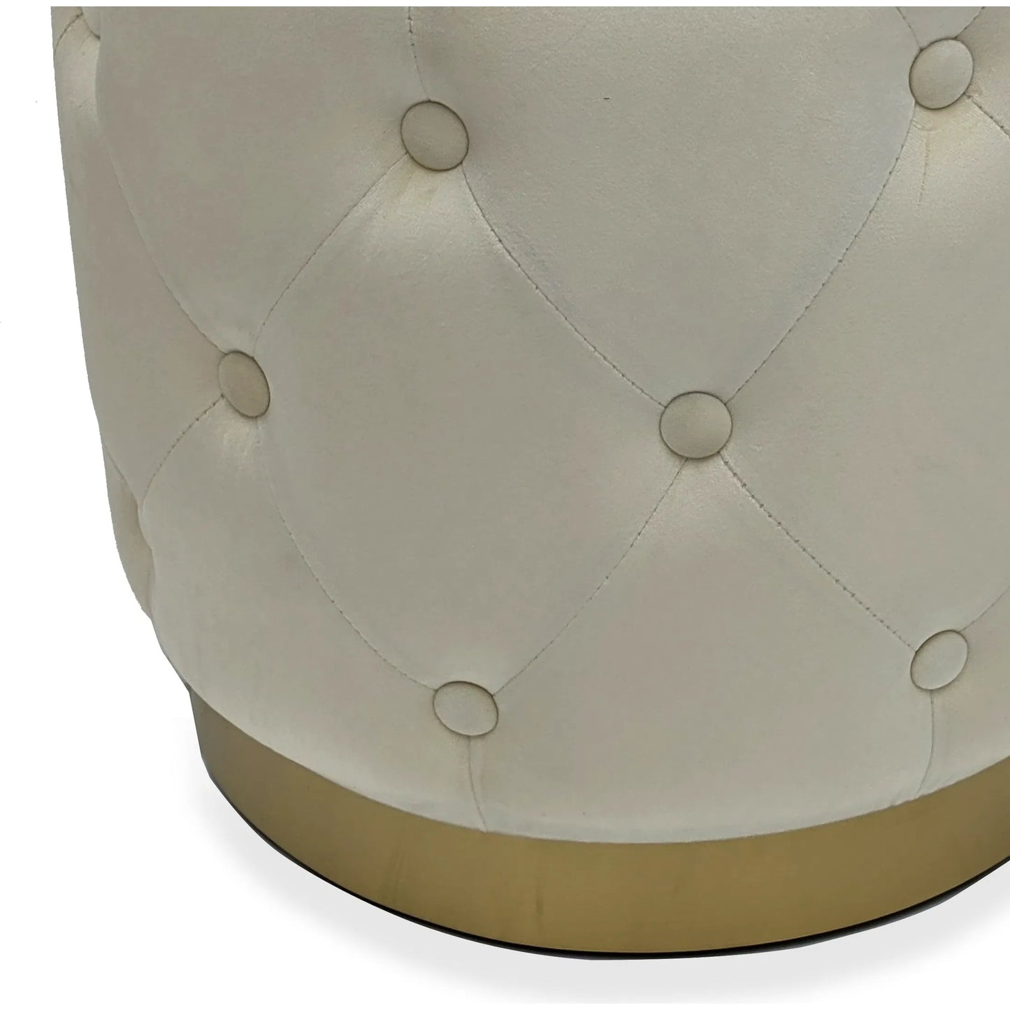 003 SI-2449000 | Additional Silo | White Velvet Stool by Zentique in white velvet. Made from velvet in a unique style.