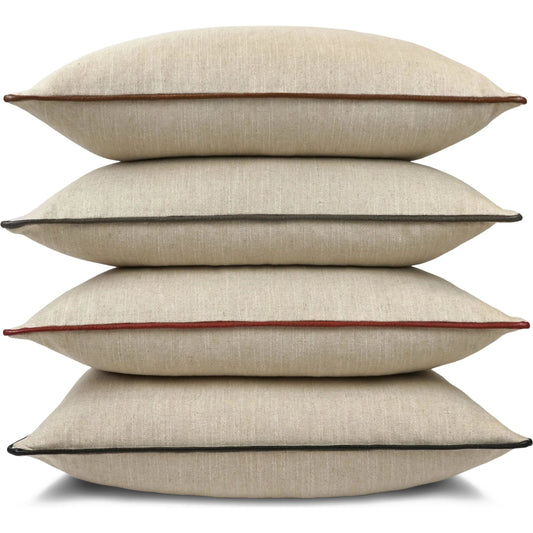 Ghent Pillow by DV Kap Home. Made from 44% viscose, 35% polyester, 21% linen in a modern style.