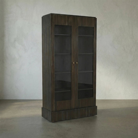 Noho Hutch by Noir in hand rubbed black. Made from mahogany in a traditional style.