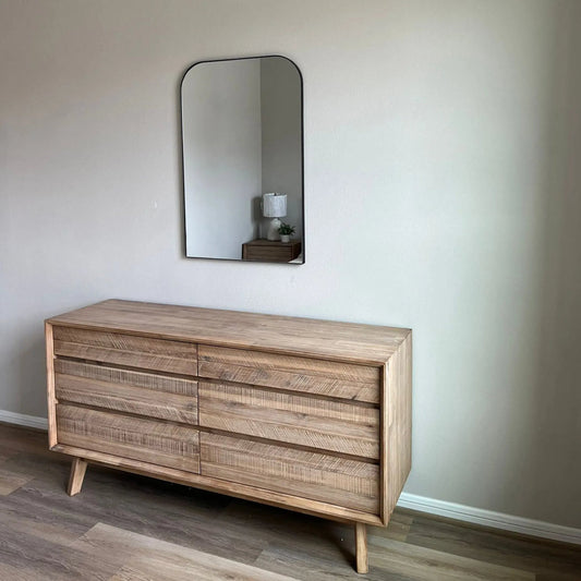 Gia Dresser by LH Imports in light brown, gray. Made from acacia in a modern style.