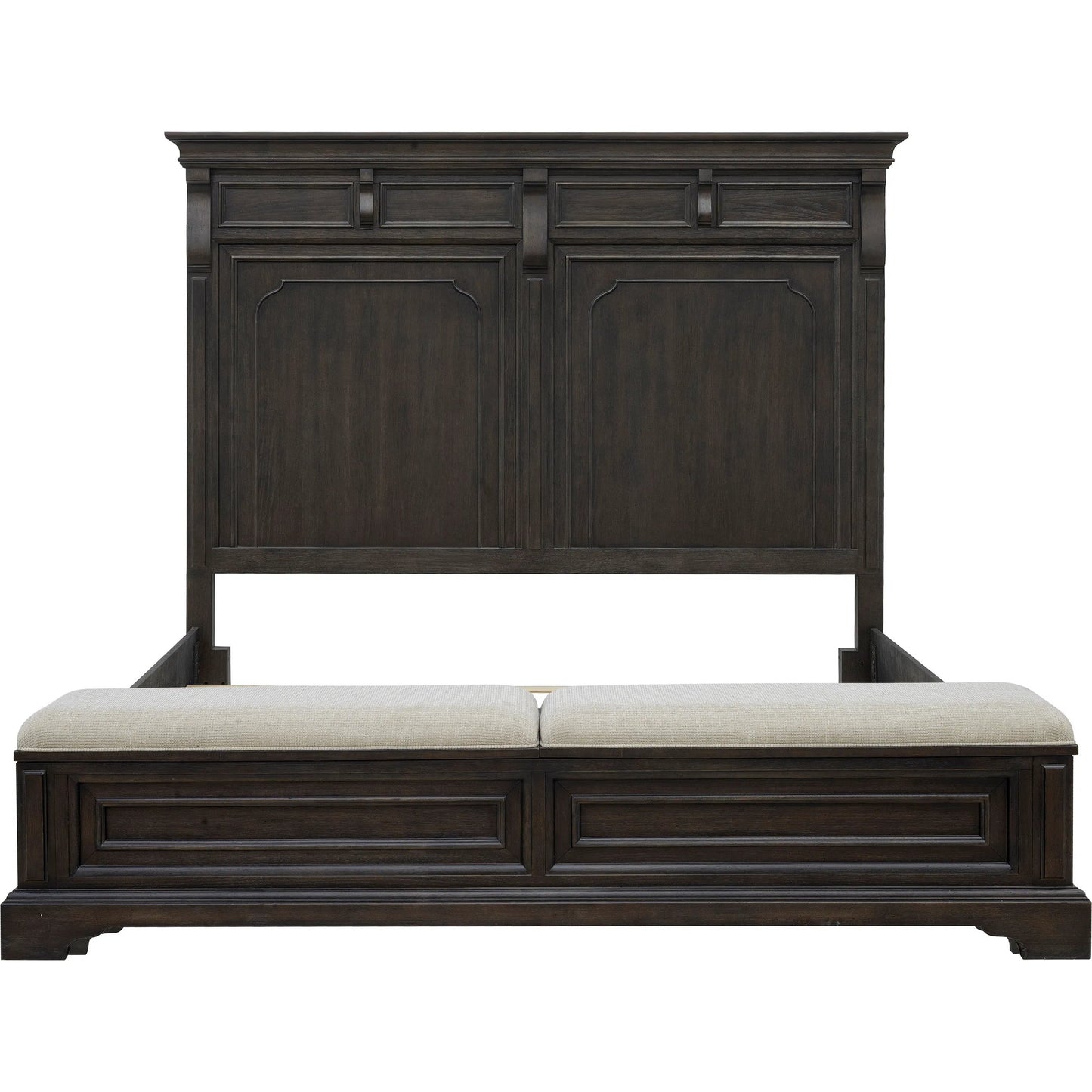 003 SI-2383566,SI-2383567,SI-2383568 | Additional Silo | Hickory Creek Storage Bed by Pulaski Furniture in brown velvet. Made from split heart cathedral hickory veneers in a unique style.