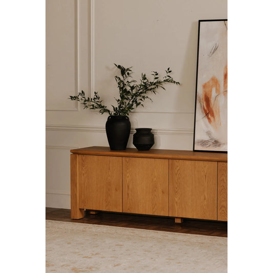 Jovi Vase by Moe's Home Collection in black. Made from terracotta in a rustic style.