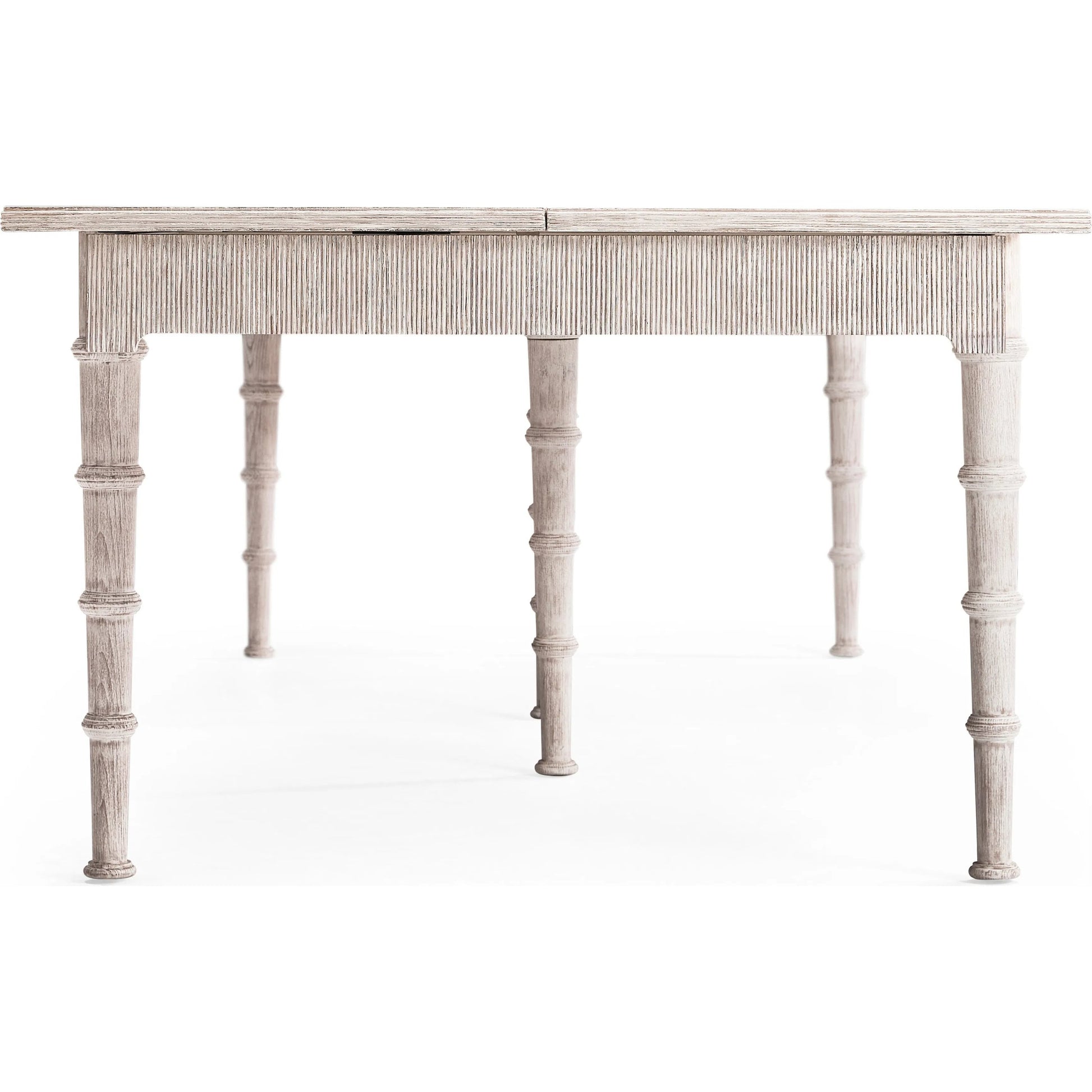 100" Bywater Extending Dining Table by Jonathan Charles in washed acacia. Made from acacia in a transitional style.
