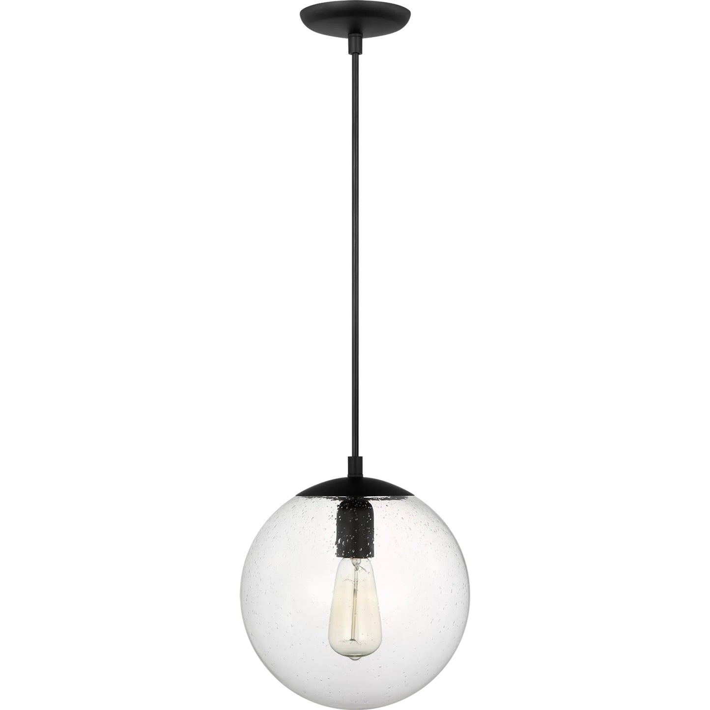 001 SI-2237376 | Primary Silo | Leo - Hanging Globe Medium One Light Pendant by Visual Comfort & Co. in midnight black. Made from steel in a unique style.