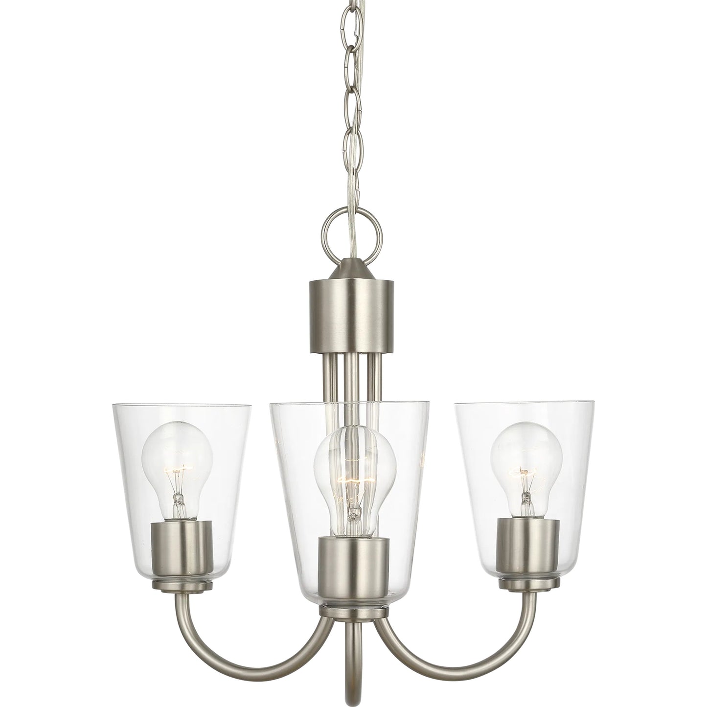001 SI-2456796 | Primary Silo | Miles Three Light Chandelier by Generation Lighting. Made from steel in a traditional style.