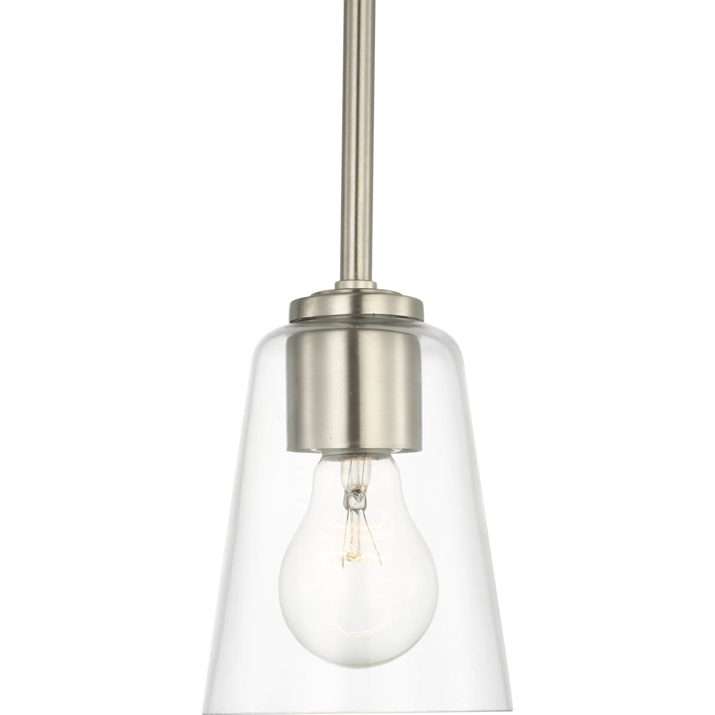 001 SI-2456947 | Primary Silo | Miles One Light Mini-Pendant by Generation Lighting. Made from steel in a traditional style.
