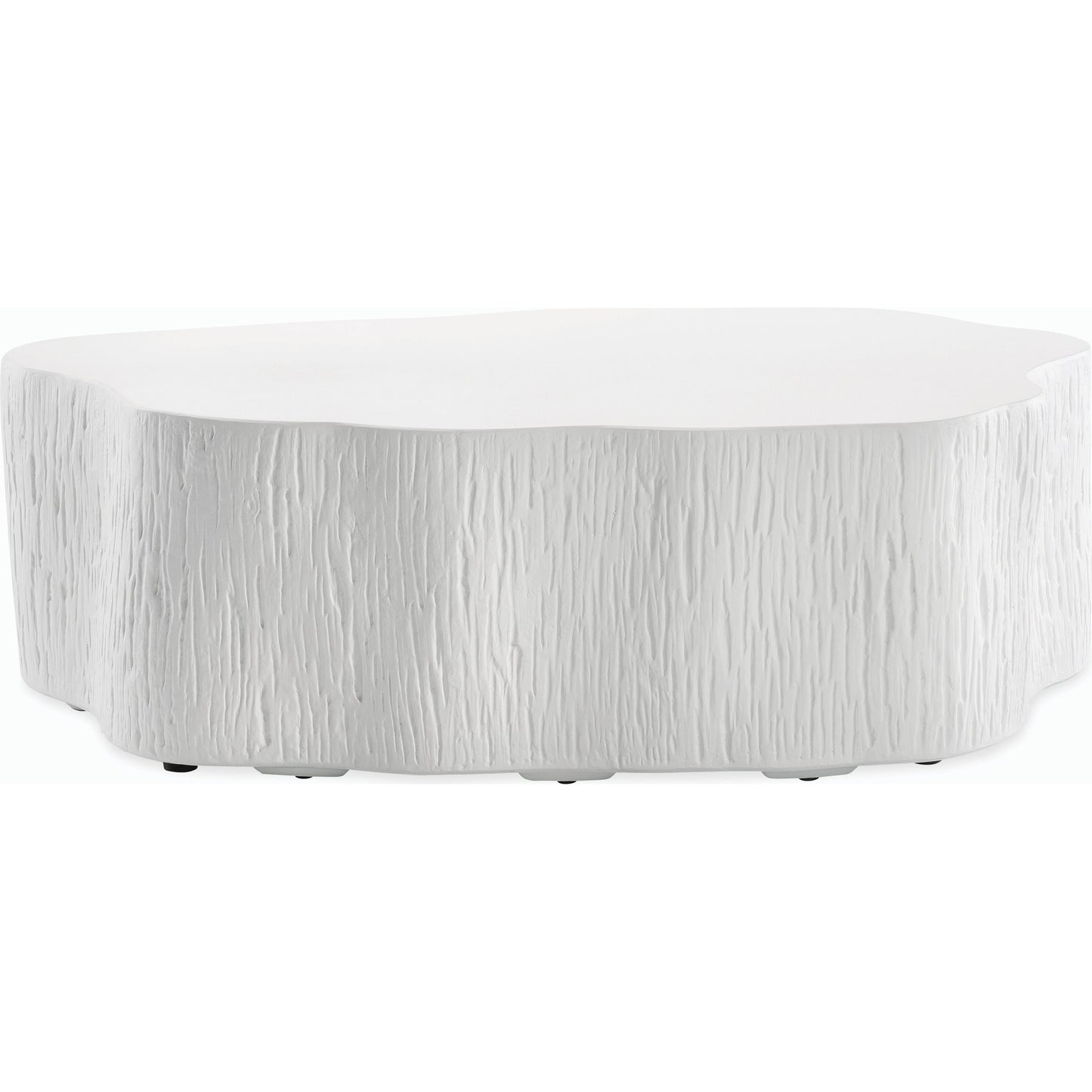 002 SI-2167267 | Additional Silo | Tree Outdoor Trunk Coffee Table by Sunset West in bone. Made from gfr concrete in a modern style.