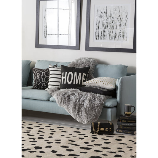 Glyph Pillow - 16321 by Surya in black. Made from 100% cotton in a modern style.