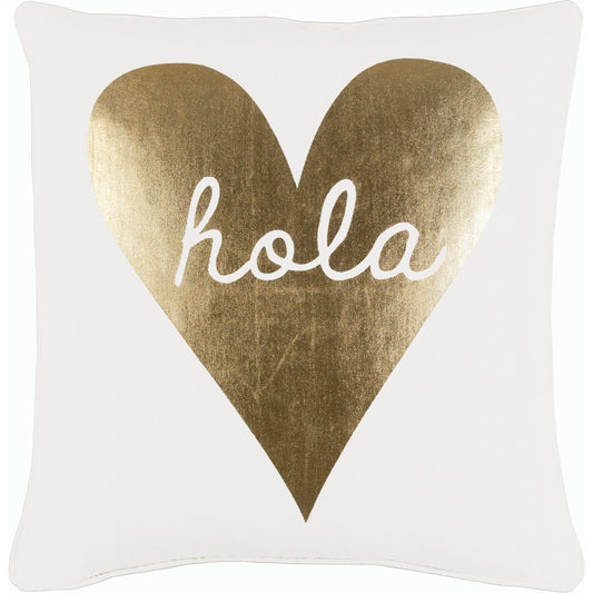 001 SI-1905409,SI-1905410 | Primary Silo | Glyph Pillow - 8906 by Surya in cream, metallic gold. Made from 100% cotton in a modern style.