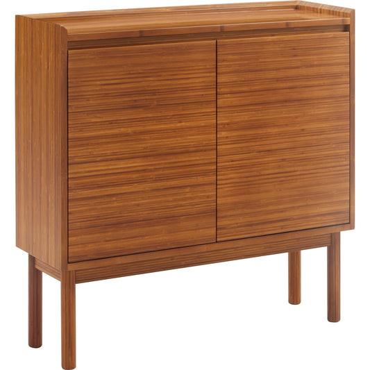 Mira Console by Greenington in amber. Made from solid moso bamboo in a modern style.
