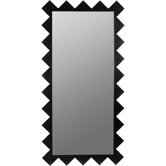 001 SI-2260705 | Primary Silo | Didier Mirror by Noir in matte black. Made from industrial steel, mirror in a modern style.