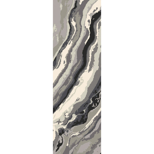 Gemini Rug - 12647 by Surya in charcoal, gray, light slate, off-white. Made from 100% banana silk in a unique style.