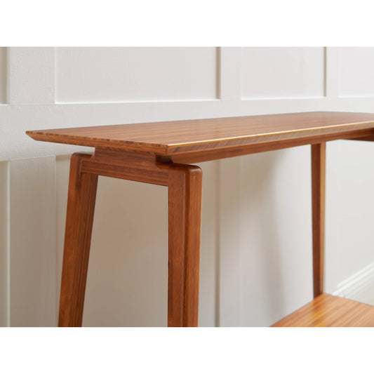 Antares Console Table by Greenington in amber. Made from solid moso bamboo in a modern style.