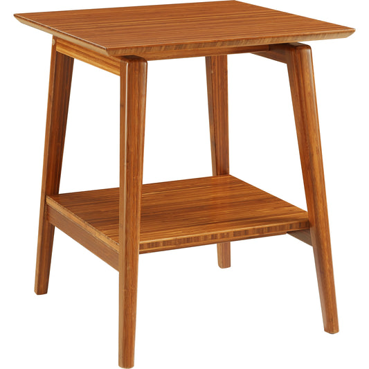 Antares End Table by Greenington in amber. Made from solid moso bamboo in a modern style.