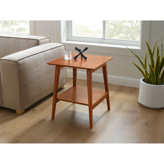 Antares End Table by Greenington in amber. Made from solid moso bamboo in a modern style.