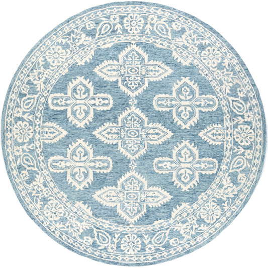 Granada Rug - 23802 by Livabliss in ice blue, light beige, blue. Made from 100% wool in a unique style.