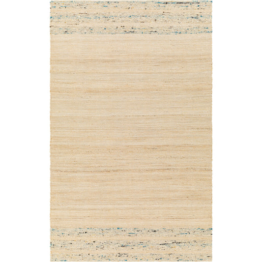 001 SI-1882122,SI-1882124,SI-1882127 | Primary Silo | Geneva GNV-2302 Rug by Surya in light beige, black, blue. Made from 60% jute, 40% wool in a unique style.