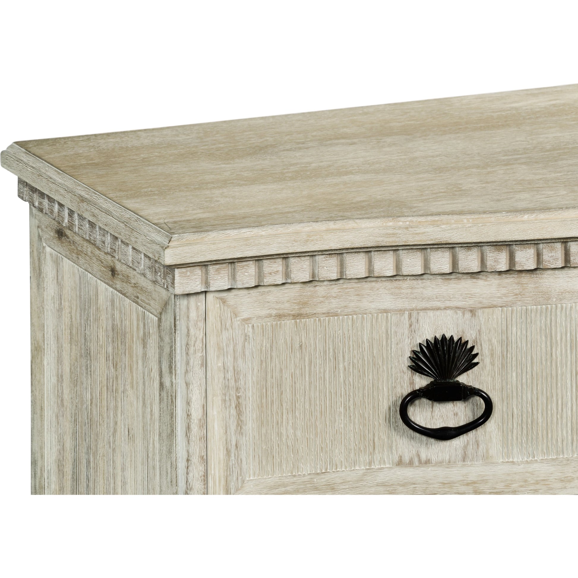 William Yeoward Bickerton 3 Drawer Dresser by Jonathan Charles in white and washed acacia. Made from acacia in a cottage & farmhouse style.