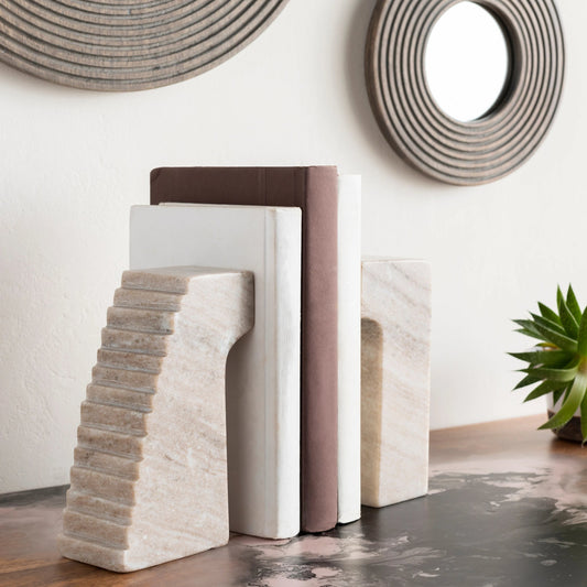 Gates of Troy - 24799 (Set of 2) by Surya in gray. Made from stone in a eclectic & global style.