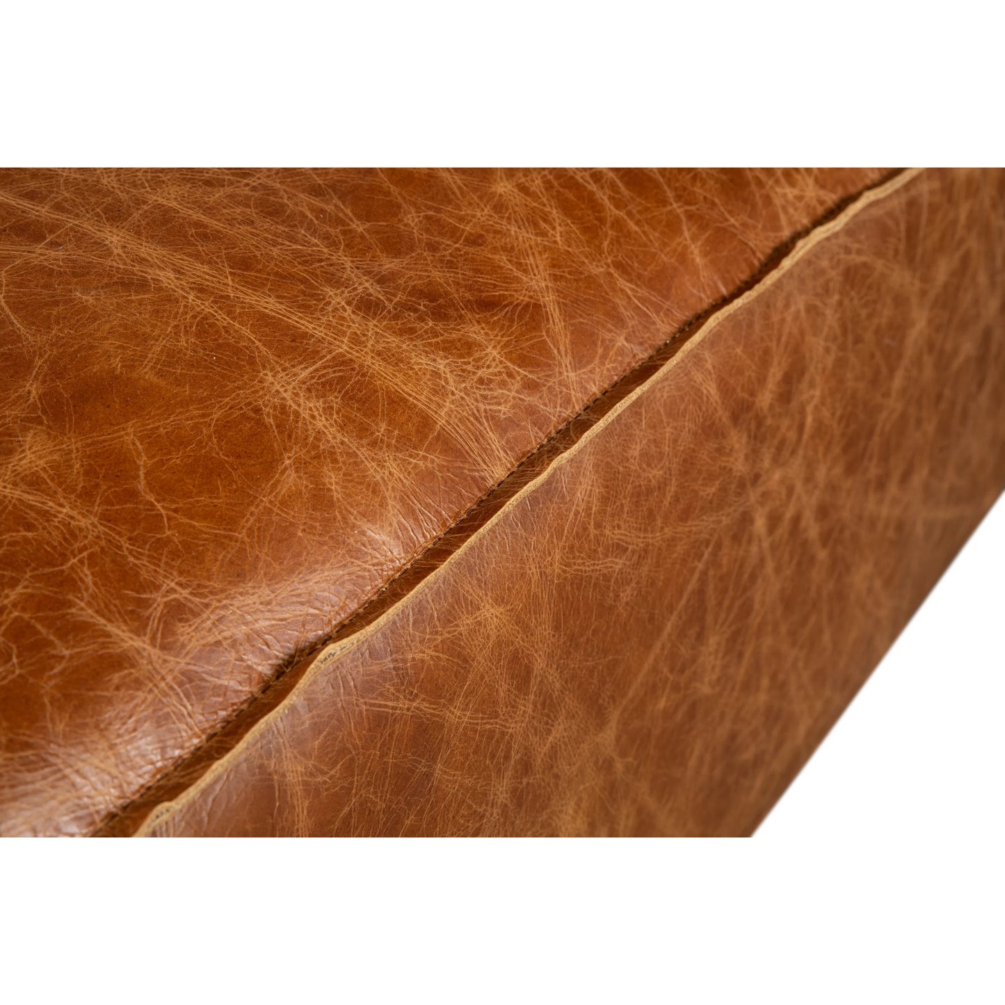 002 SI-2445212 | Closeup | Chiavari Loft Sectional Sofa by World Interiors in brown and coco brown. Made from leather, foam, wood in a unique style.