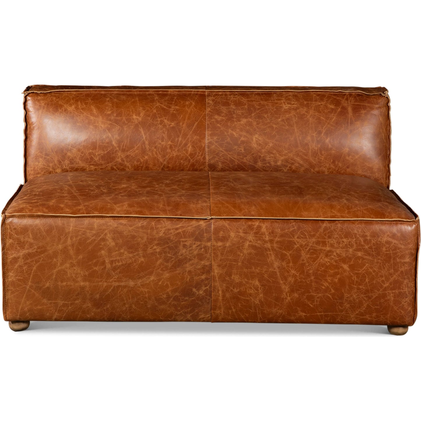 006 SI-2445212 | Unknown | Chiavari Loft Sectional Sofa by World Interiors in brown and coco brown. Made from leather, foam, wood in a unique style.