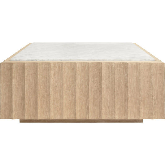 Granger Square Coffee Table by Worlds Away in cerused oak. Made from mdf, solid wood in a transitional style.