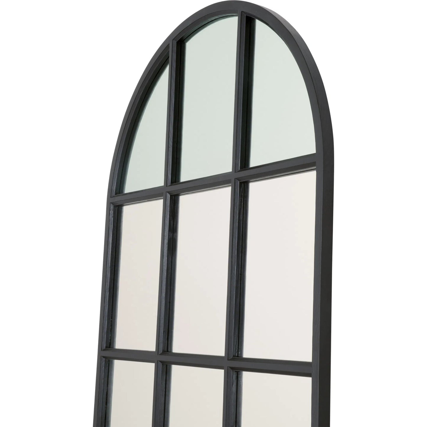 007 SI-2249312 | Closeup | Grid Arched Mirror by Essentials For Living. Made from solid oak wood, plywood, glass in a modern style.