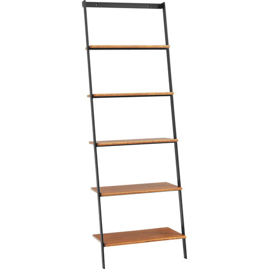 Studio Plus Leaning Shelf by Greenington in amber. Made from solid moso bamboo, metal in a modern style.
