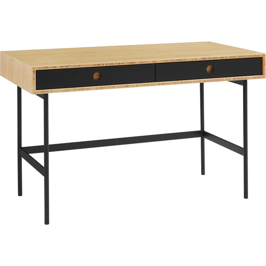 Santa Cruz Desk by Greenington in wheat. Made from solid moso bamboo, metal in a modern style.