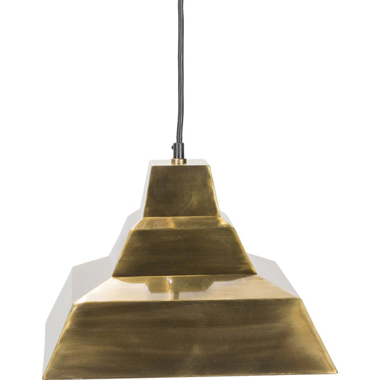 Garrison Ceiling Light - 22219 by Surya in metallic brass, black and gold. Made from metal in a transitional style.