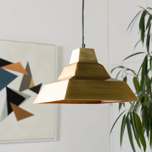 Garrison Ceiling Light - 22219 by Surya in metallic brass, black and gold. Made from metal in a transitional style.