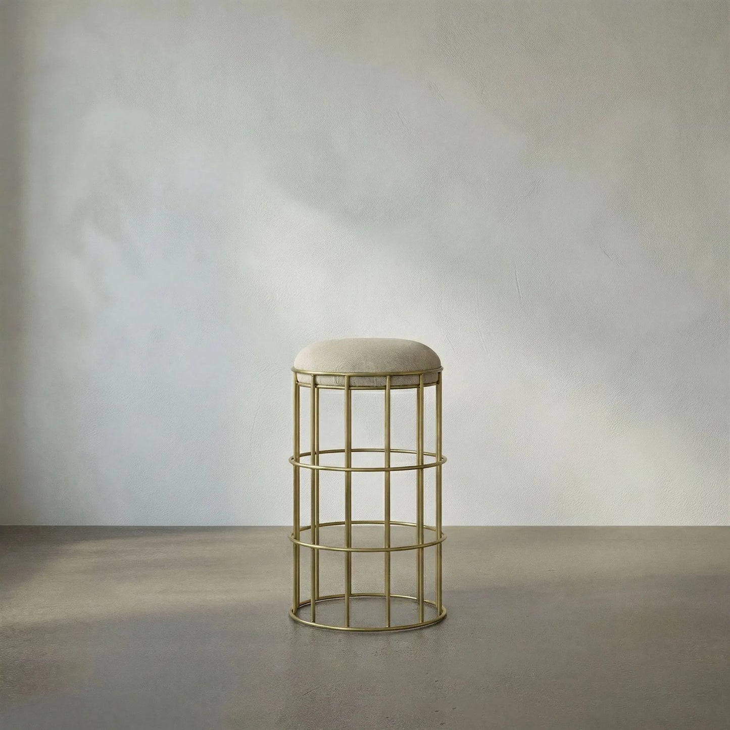 006 S-335388 | Lifestyle | Ryley Counter Stool by Noir in gold. Made from metal in a modern style.