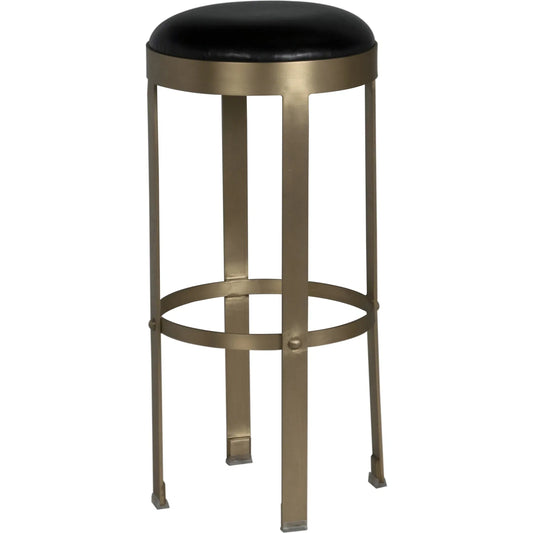 Prince Bar Stool by Noir in gold. Made from metal in a modern style.