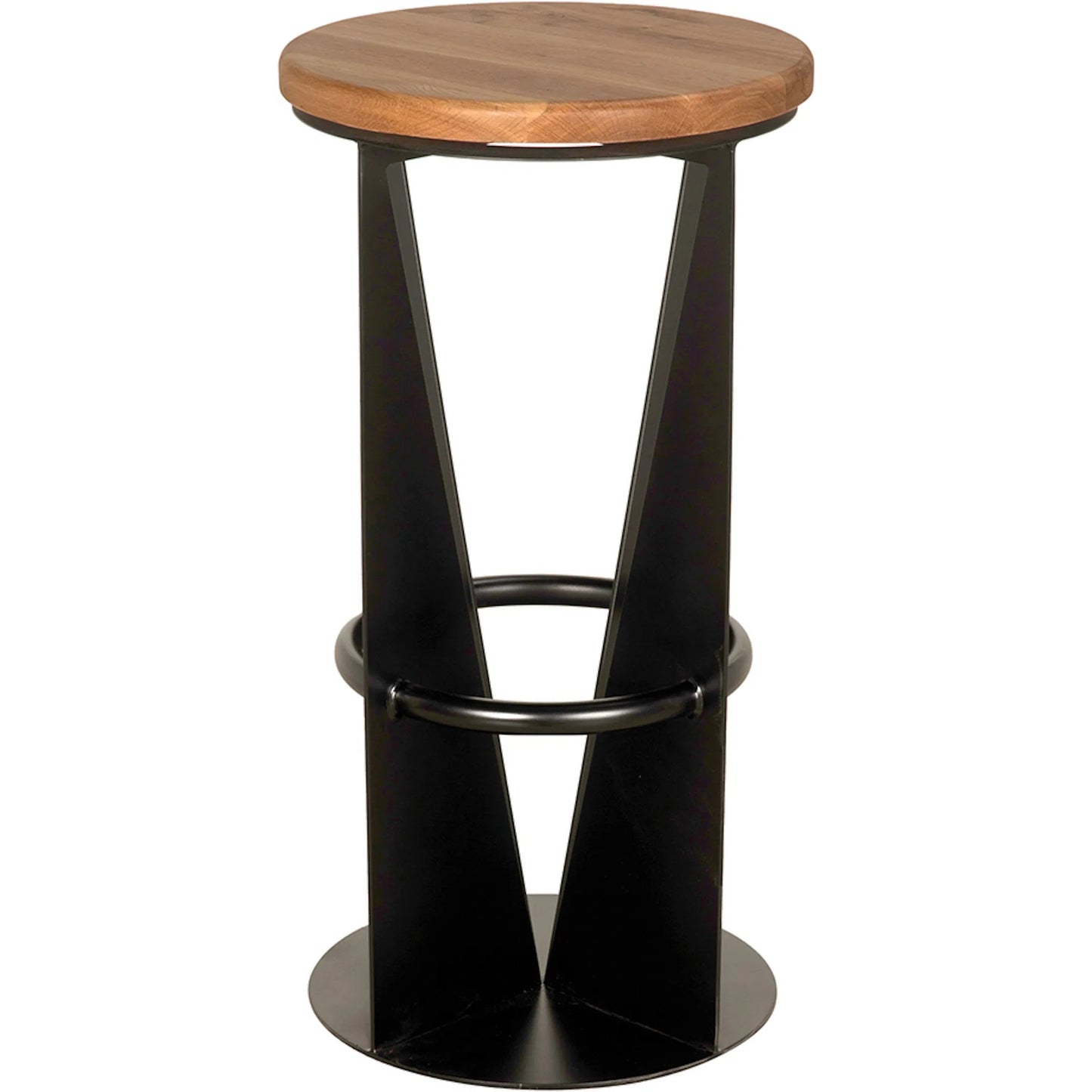 002 SI-2449063 | Additional Silo | Nagoya Bar Stool by Noir in matte black. Made from iron, white oak in a unique style.