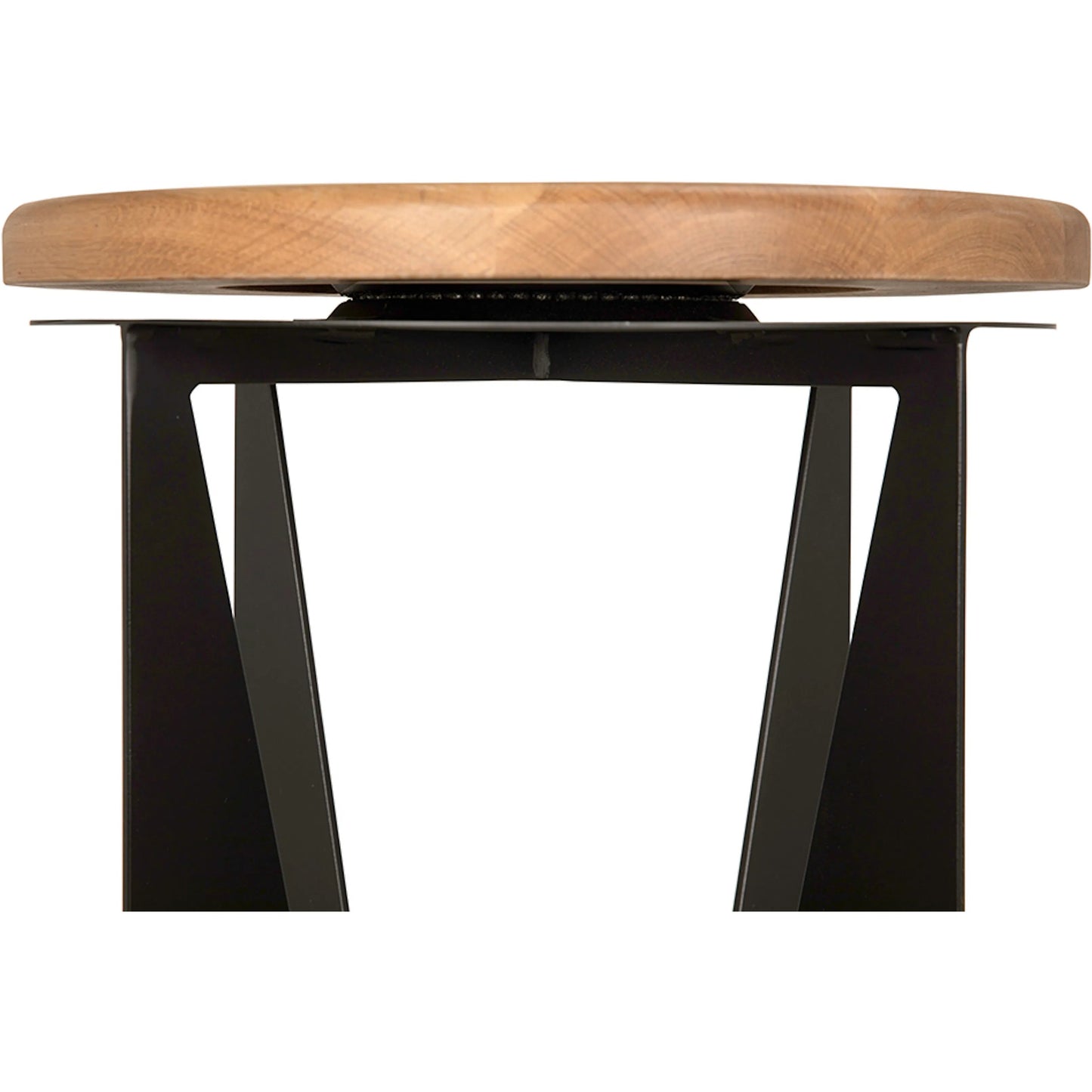 004 SI-2449063 | Closeup | Nagoya Bar Stool by Noir in matte black. Made from iron, white oak in a unique style.