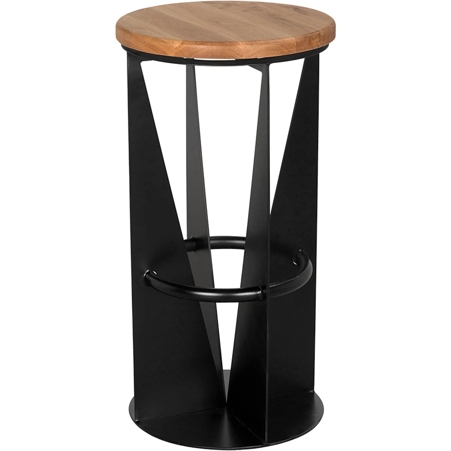 001 SI-2449063 | Primary Silo | Nagoya Bar Stool by Noir in matte black. Made from iron, white oak in a unique style.