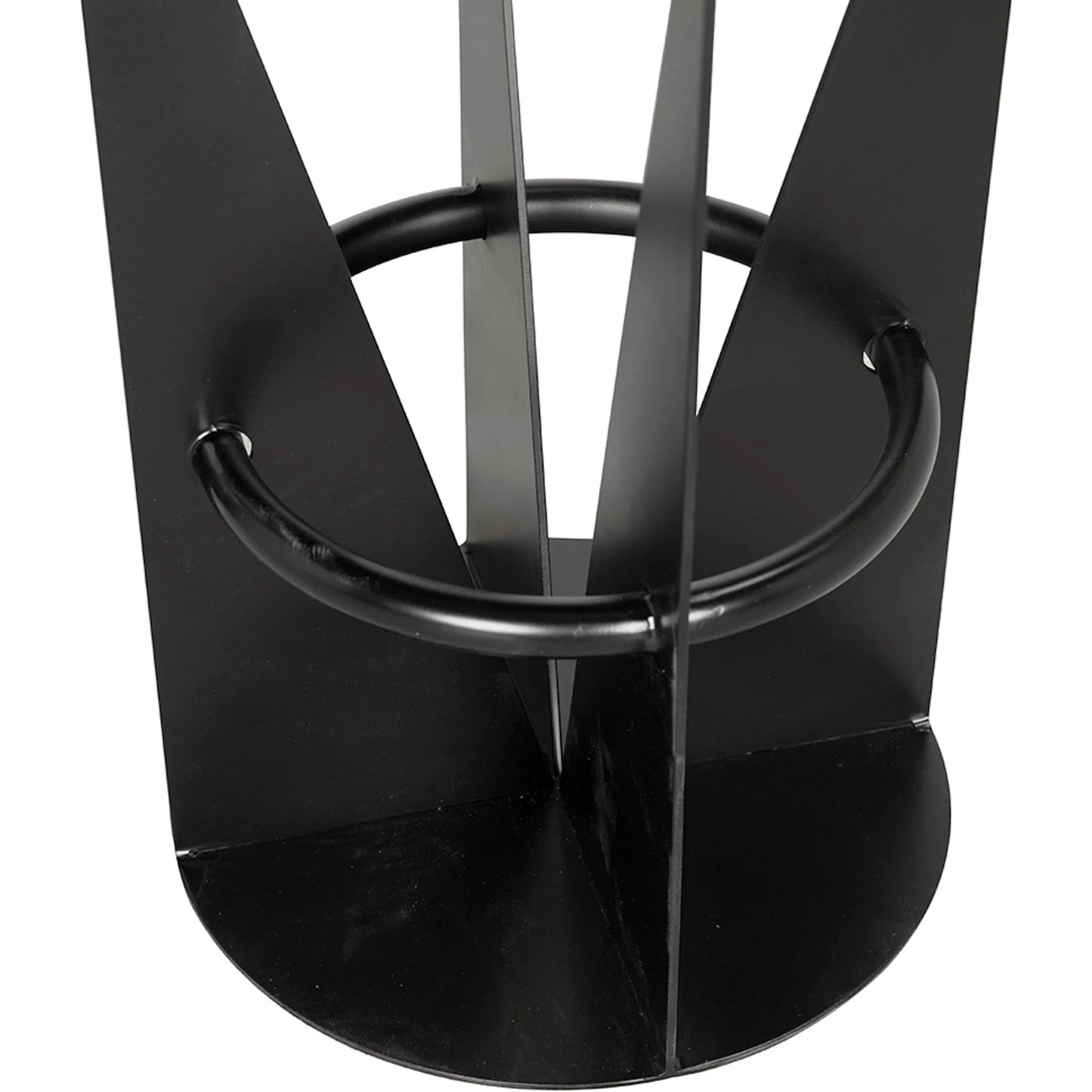 002 SI-2449064 | Closeup | Nagoya Counter Stool by Noir in matte black. Made from iron, white oak in a unique style.