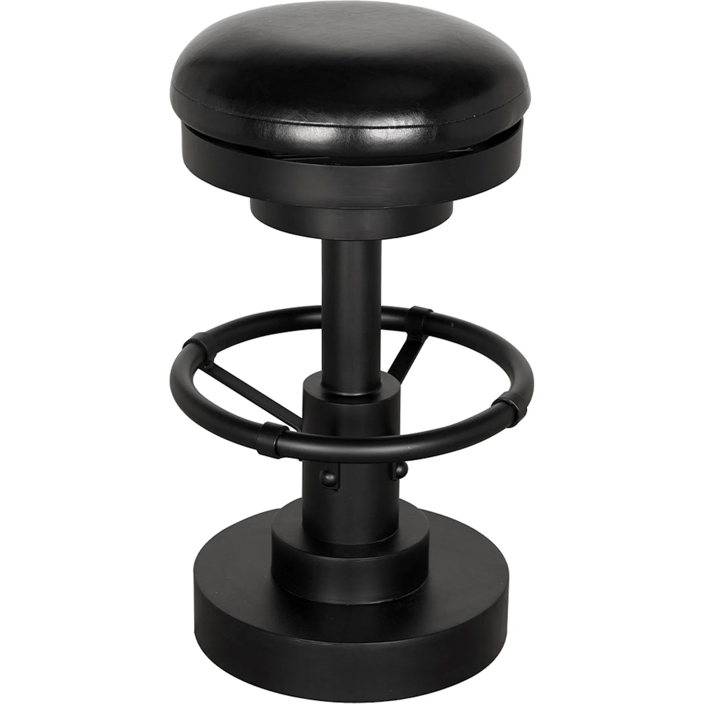 001 SI-2449039 | Primary Silo | Brisbane Counter Stool by Noir in matte black. Made from iron, leather in a unique style.
