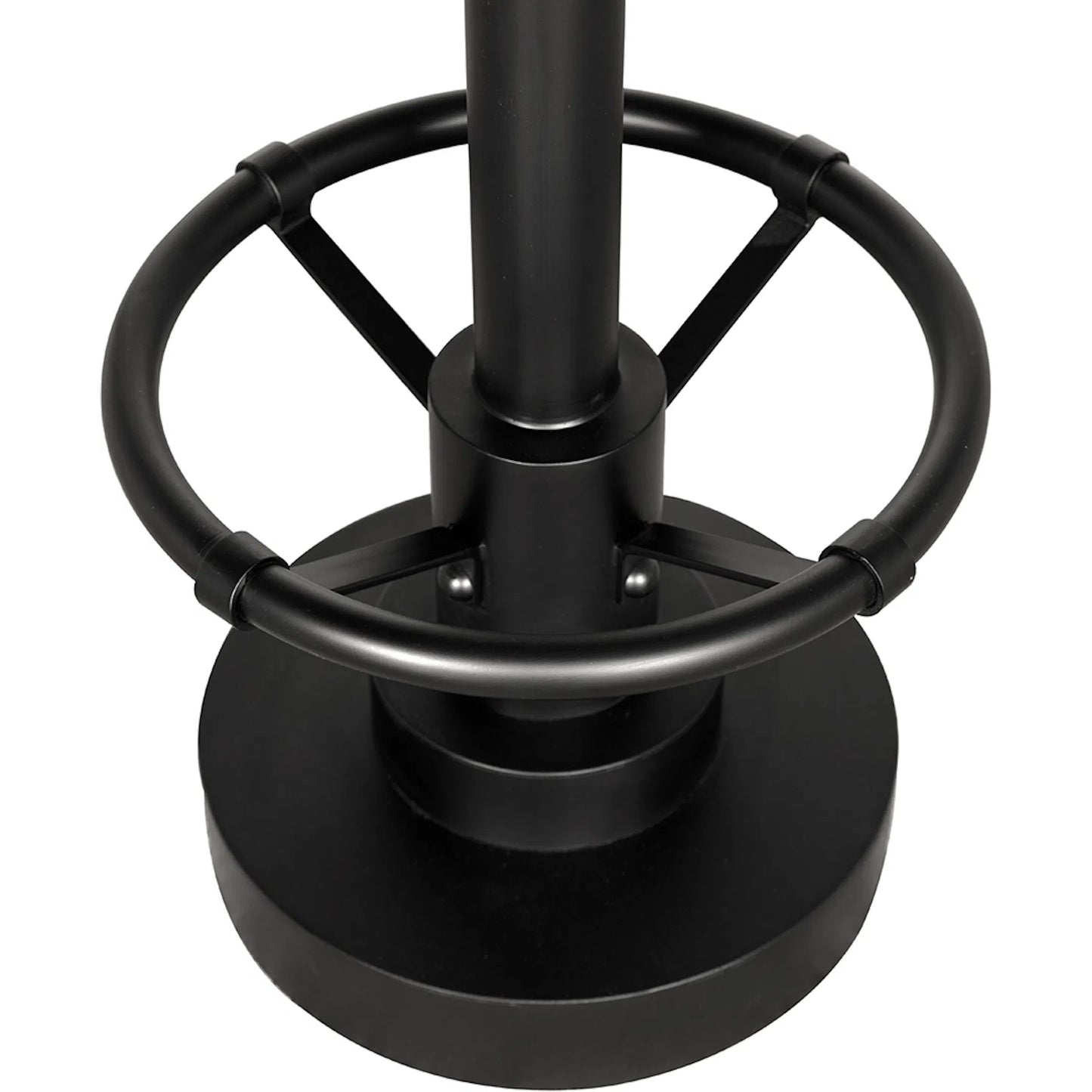 003 SI-2449039 | Closeup | Brisbane Counter Stool by Noir in matte black. Made from iron, leather in a unique style.