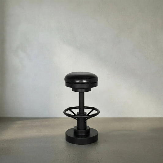 Brisbane Counter Stool by Noir in matte black. Made from iron in a modern style.