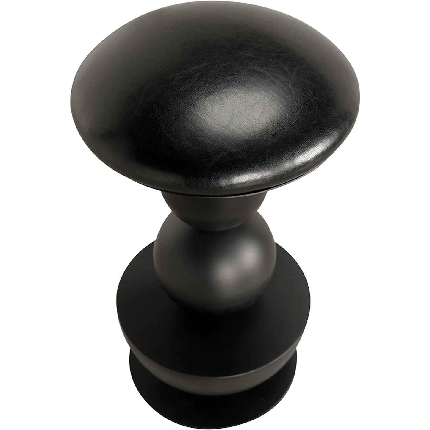002 SI-2461784 | Additional Silo | Perth Counter Stool by Noir in matte black. Made from iron, leather in a modern style.