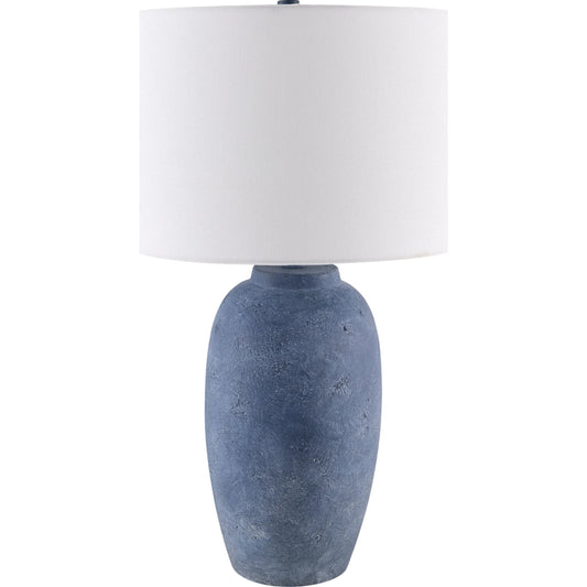 Gasius Accent Table Lamp by Livabliss in metallic, painted. Made from cement, linen, iron in a modern style.
