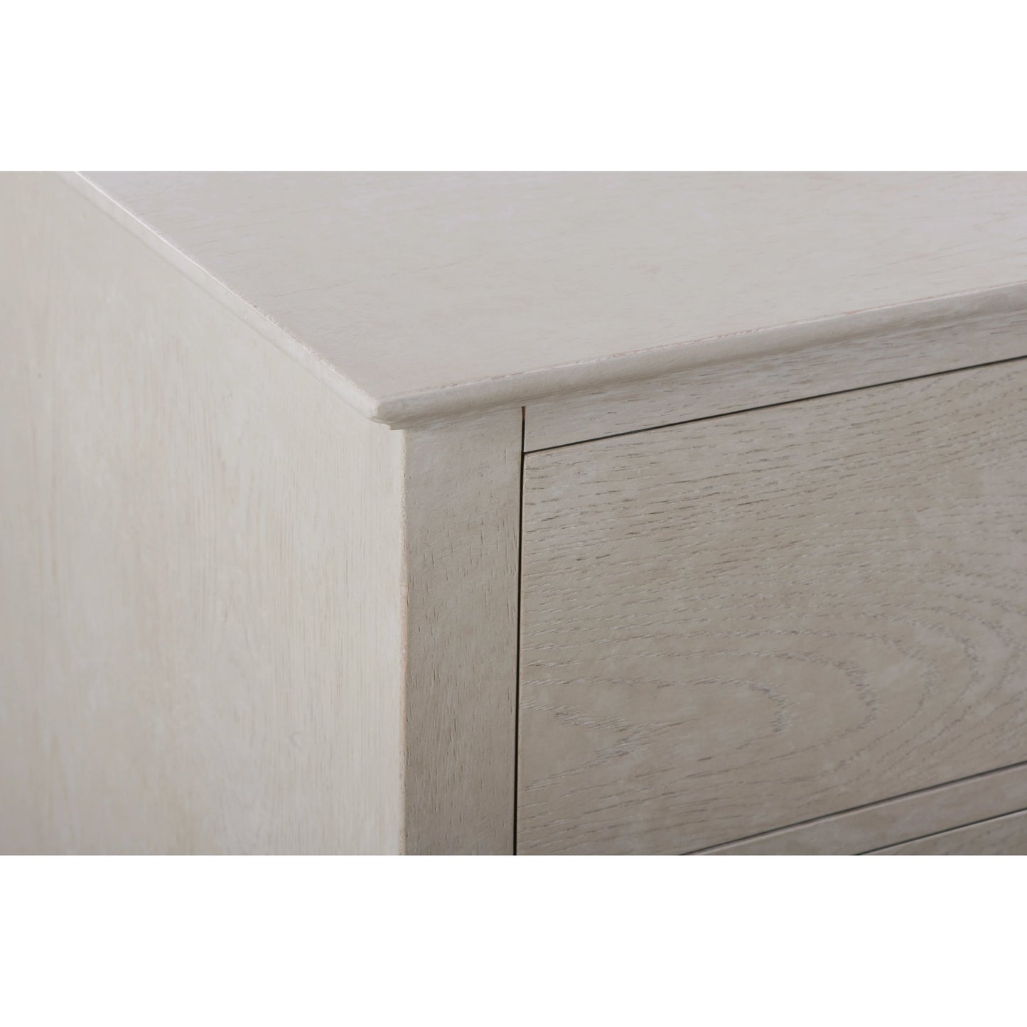 007 SI-2130643 | Closeup | Zest 6 Drawer Dresser by Zest in brown and greige. Made from rubberwood, oak veneer in a modern style.