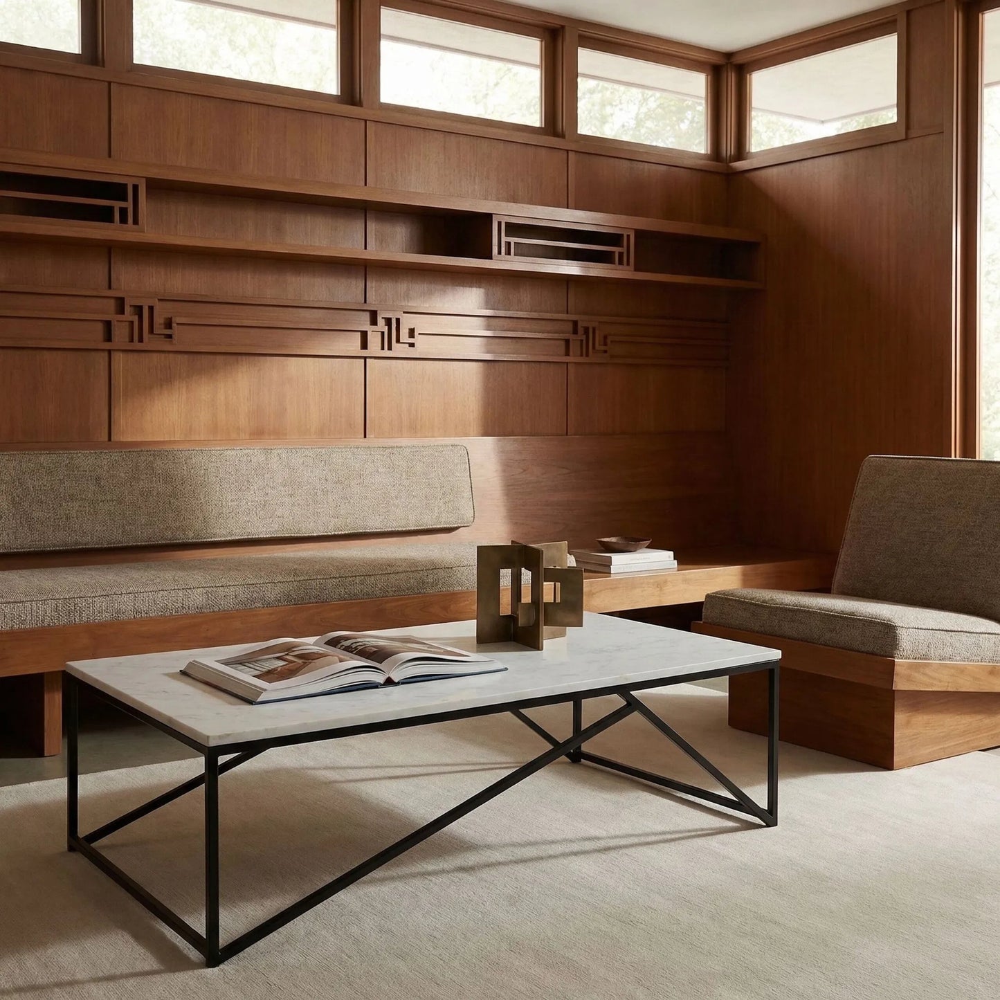 017 S-335160 | Lifestyle | Molimo Coffee Table by Noir in metal, quartz. Made from metal, quartz in a modern style.