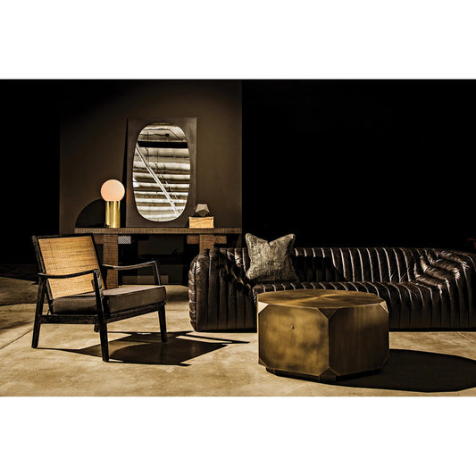 Tytus Coffee Table by Noir in aged brass. Made from metal in a transitional style.