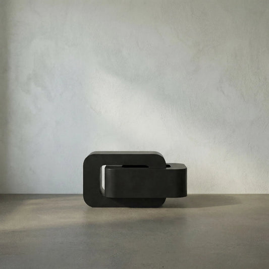 Nodum Accent Table by Noir in black metal. Made from metal in a modern style.
