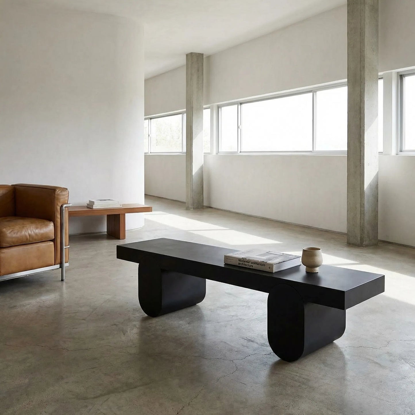 013 SI-1956875 | Lifestyle | Evora Coffee Table by Noir in matte black. Made from industrial steel in a modern style.